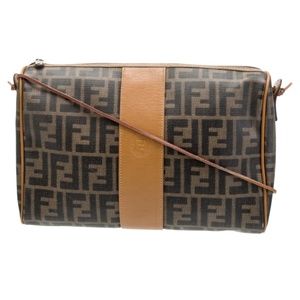 Authentic Fendi FF Zucca Shoulder Bag